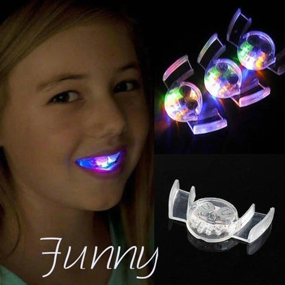 1 Pcs Creative Flashing LED Light up Mouth Braces Piece Glow Teeth Halloween Party Rave Glow Party Supplies Toy Decompression