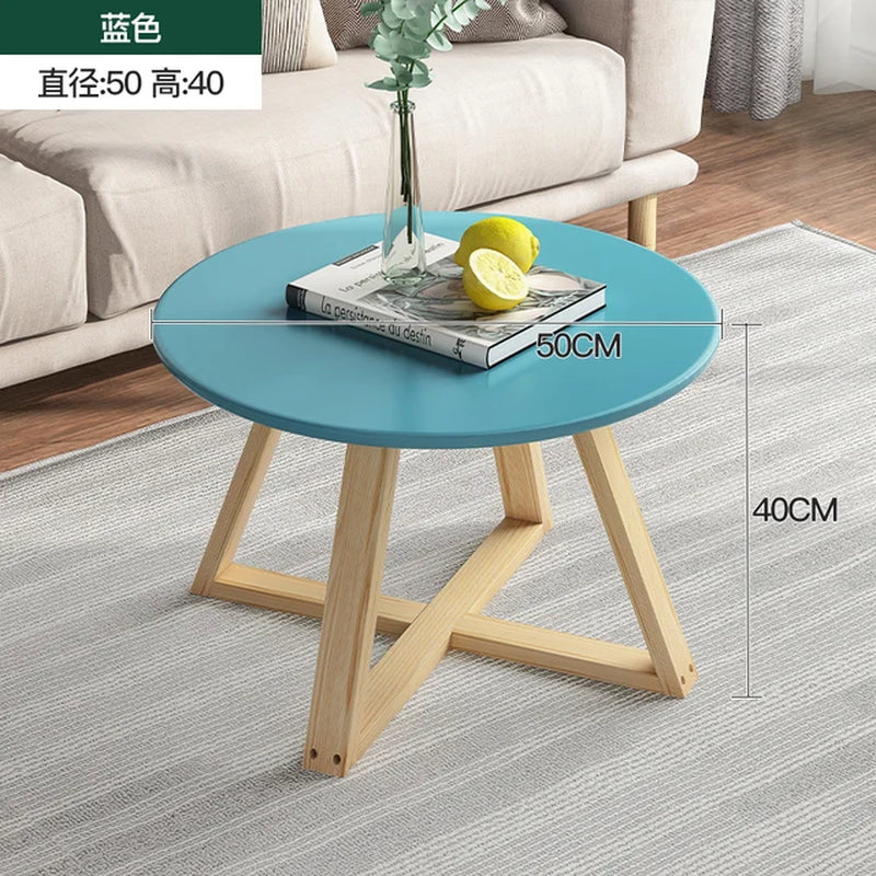 Modern Coffee Table Set Originality Tables Combination Solid Wood round Tables for Living Room Simple Center Tables