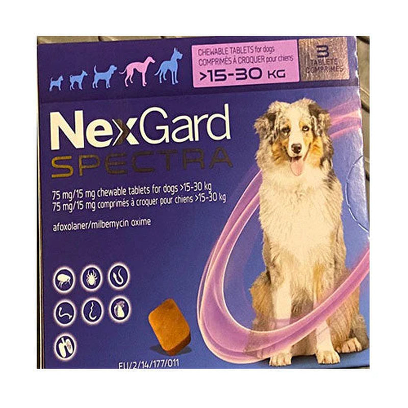 Nexgard Spectra Flea &amp; Tick Chewables for Large Dogs Weighing 15-30 Kg (33-66 Lbs)