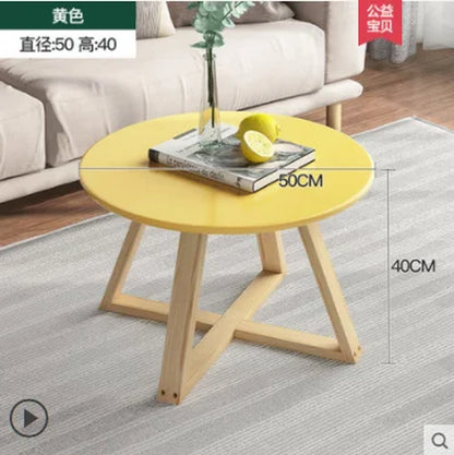 Modern Coffee Table Set Originality Tables Combination Solid Wood round Tables for Living Room Simple Center Tables