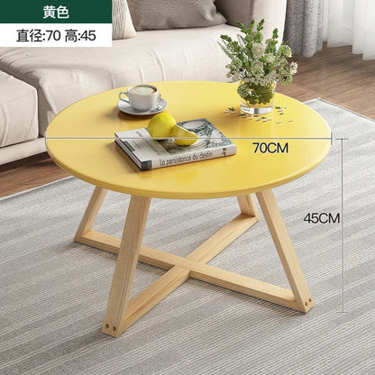 Modern Coffee Table Set Originality Tables Combination Solid Wood round Tables for Living Room Simple Center Tables