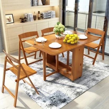 Solid Wood Folding Table, Simple Retractable Oak Table, Household Small Dining Table