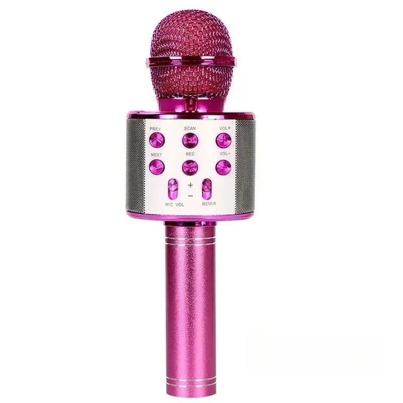 Wireless Bluetooth Karaoke Microphone Speaker 5 in 1 Handheld Rechargeable Microphone for Home Party Singing Meeting