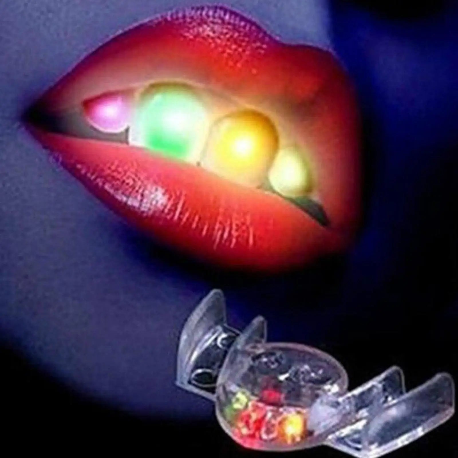 1 Pcs Creative Flashing LED Light up Mouth Braces Piece Glow Teeth Halloween Party Rave Glow Party Supplies Toy Decompression