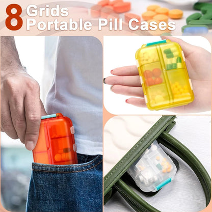 10 Grids Small Pill Cases Organizer Box Weekly Travel Pill Organizer Portable Pocket Pill Case Holder Plastic Container Box