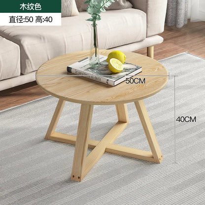 Modern Coffee Table Set Originality Tables Combination Solid Wood round Tables for Living Room Simple Center Tables