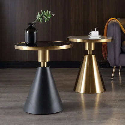 Luxury Marble Coffee Table Sofa Side Table Stainless Steel round Corner Table Living Room Bedroom Modern Small Side Coffee Table