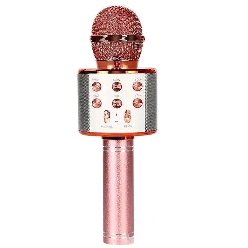 Wireless Bluetooth Karaoke Microphone Speaker 5 in 1 Handheld Rechargeable Microphone for Home Party Singing Meeting