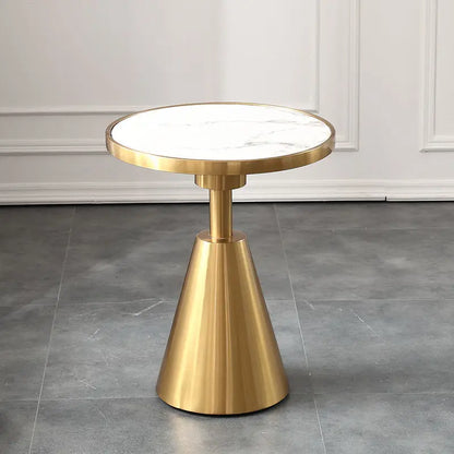 Luxury Marble Coffee Table Sofa Side Table Stainless Steel round Corner Table Living Room Bedroom Modern Small Side Coffee Table